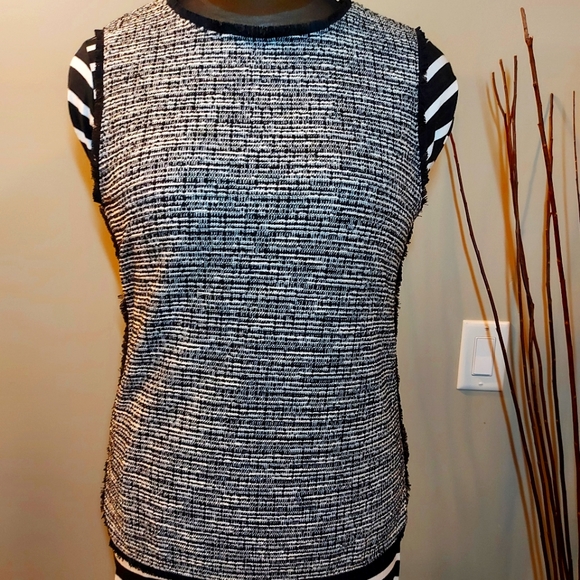 NWOT Banana Republic Black Mix Vest - Picture 1 of 6